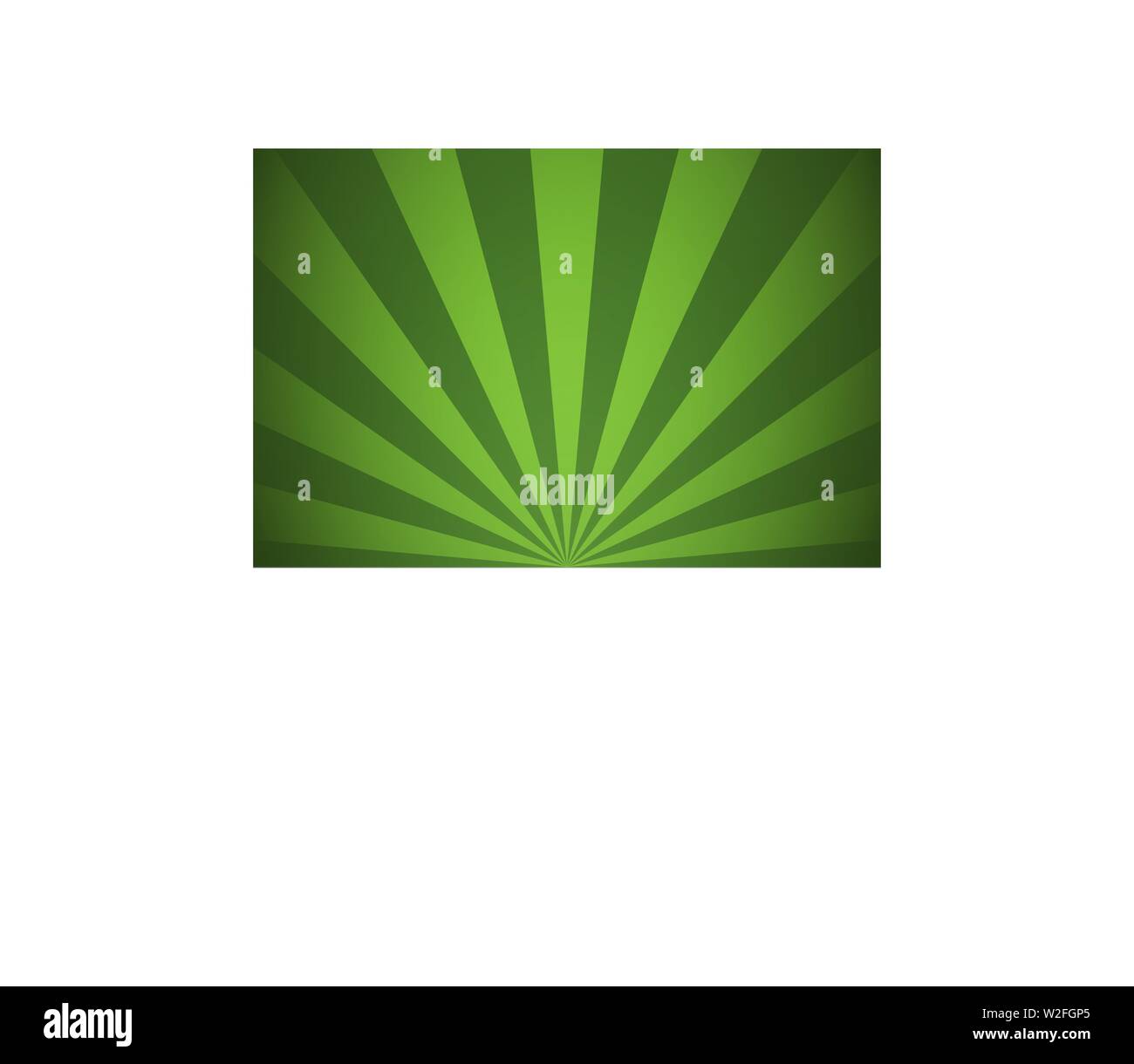 Green beams and rays abstract radial lines background vector illustration Stock Vector
