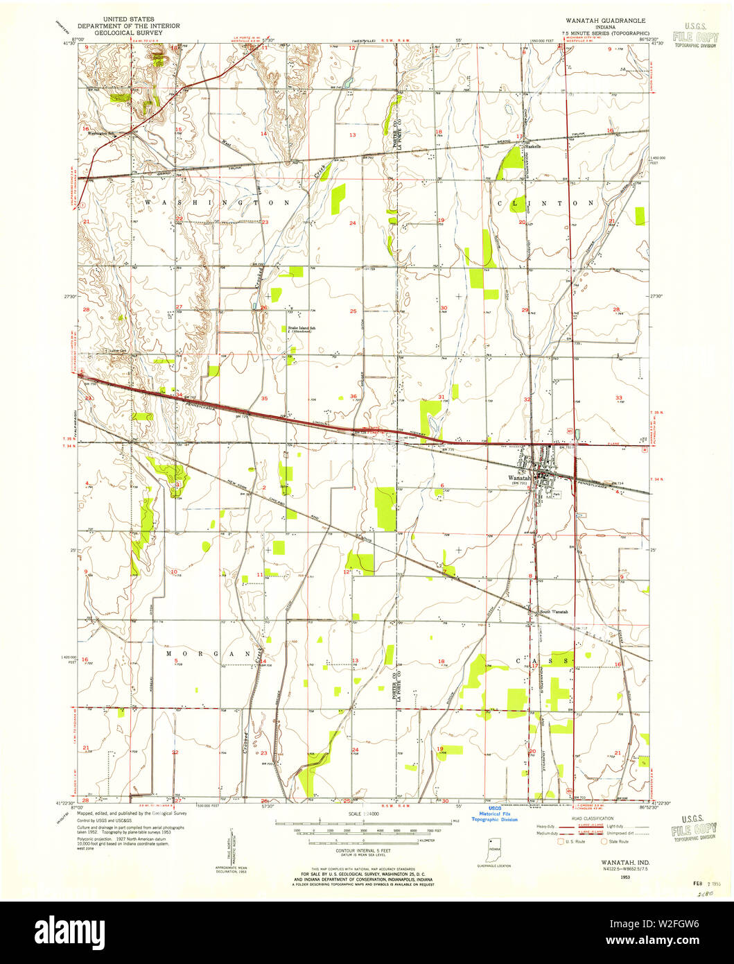 Map of wanatah hires stock photography and images Alamy