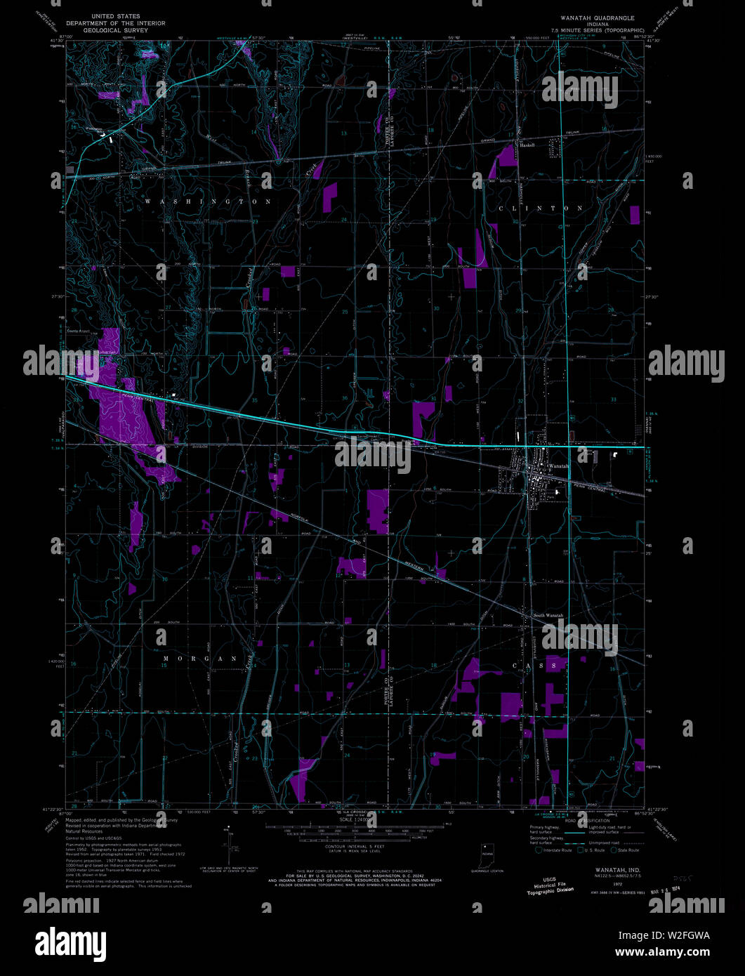 Wanatah indiana map hires stock photography and images Alamy