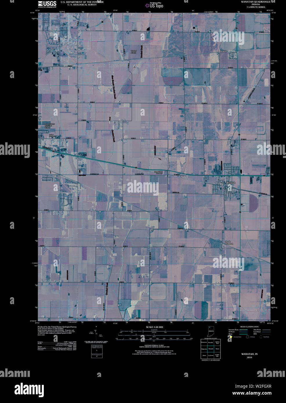 Wanatah indiana map hires stock photography and images Alamy