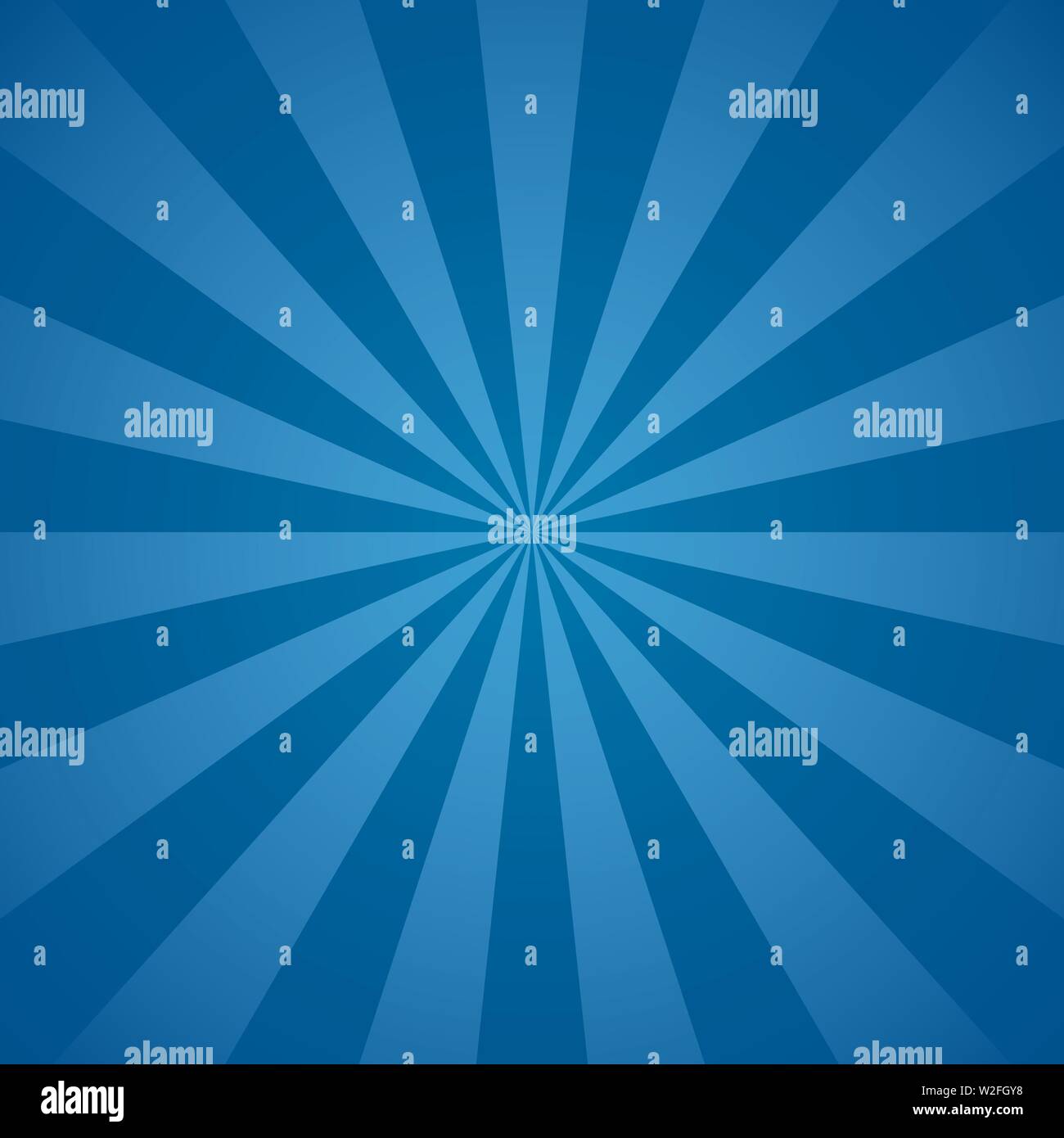 Blue beams and rays abstract vector illustration radial lines background Stock Vector