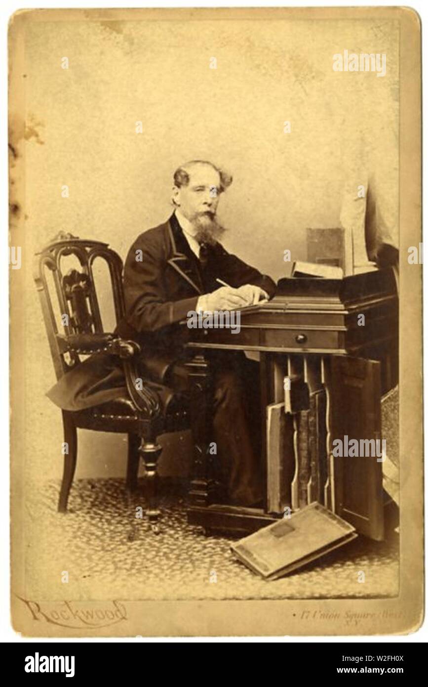 Charles Dickens by Rockwood. Stock Photo