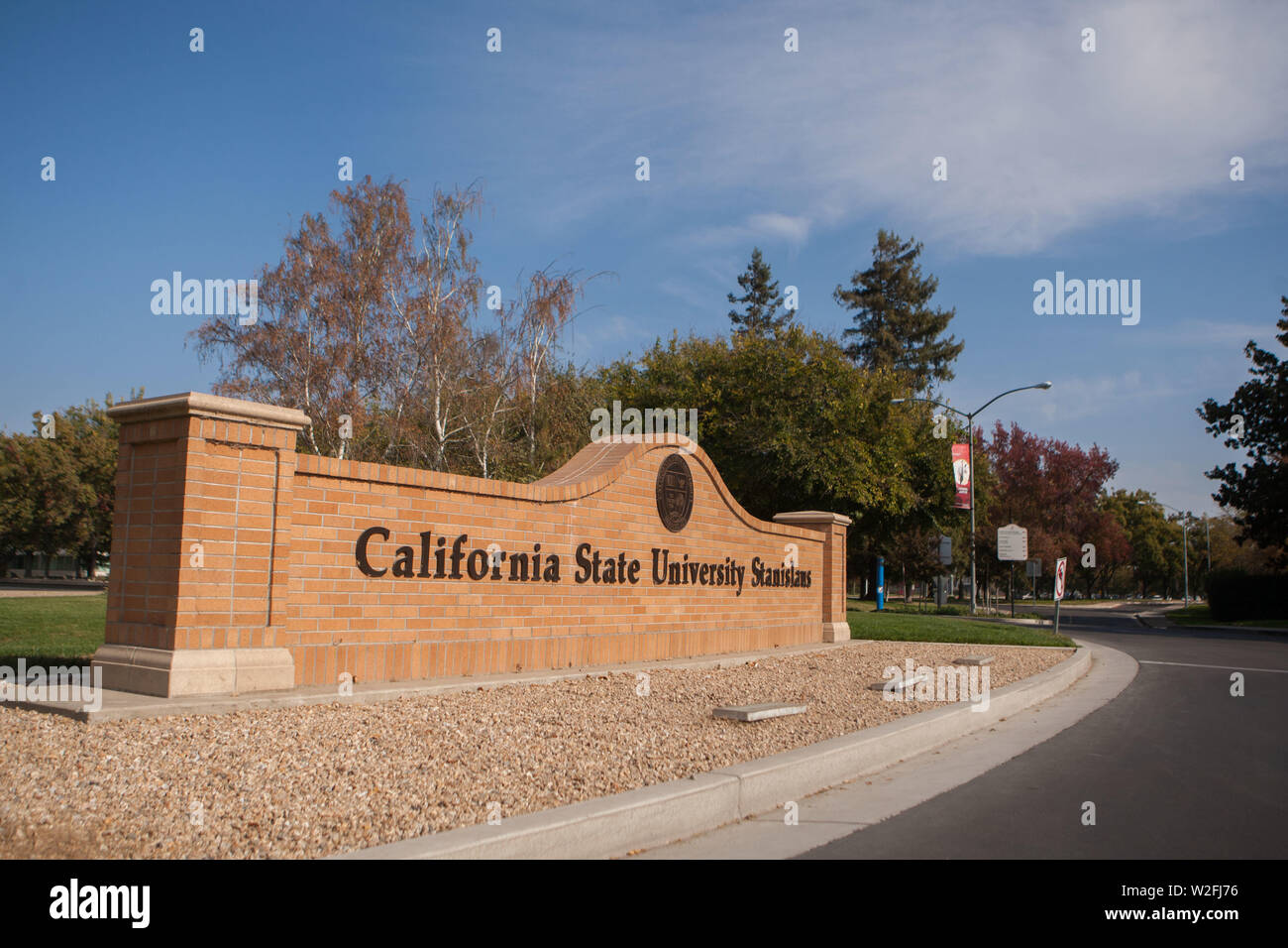 Turlock, California, U.S.A. 25th June, 2019. The Monte Vista Ave entrance  to California State University Stanislaus in Turlock California. Credit:  Marty Bicek/ZUMA Wire/Alamy Live News Stock Photo - Alamy