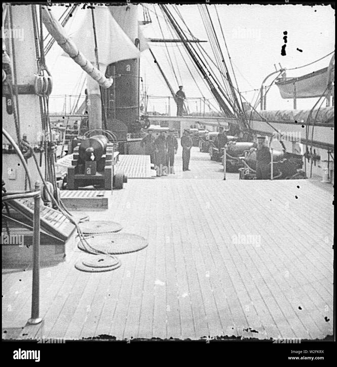 Charleston Harbor, S.C. Crew members, quarterdeck, and starboard
