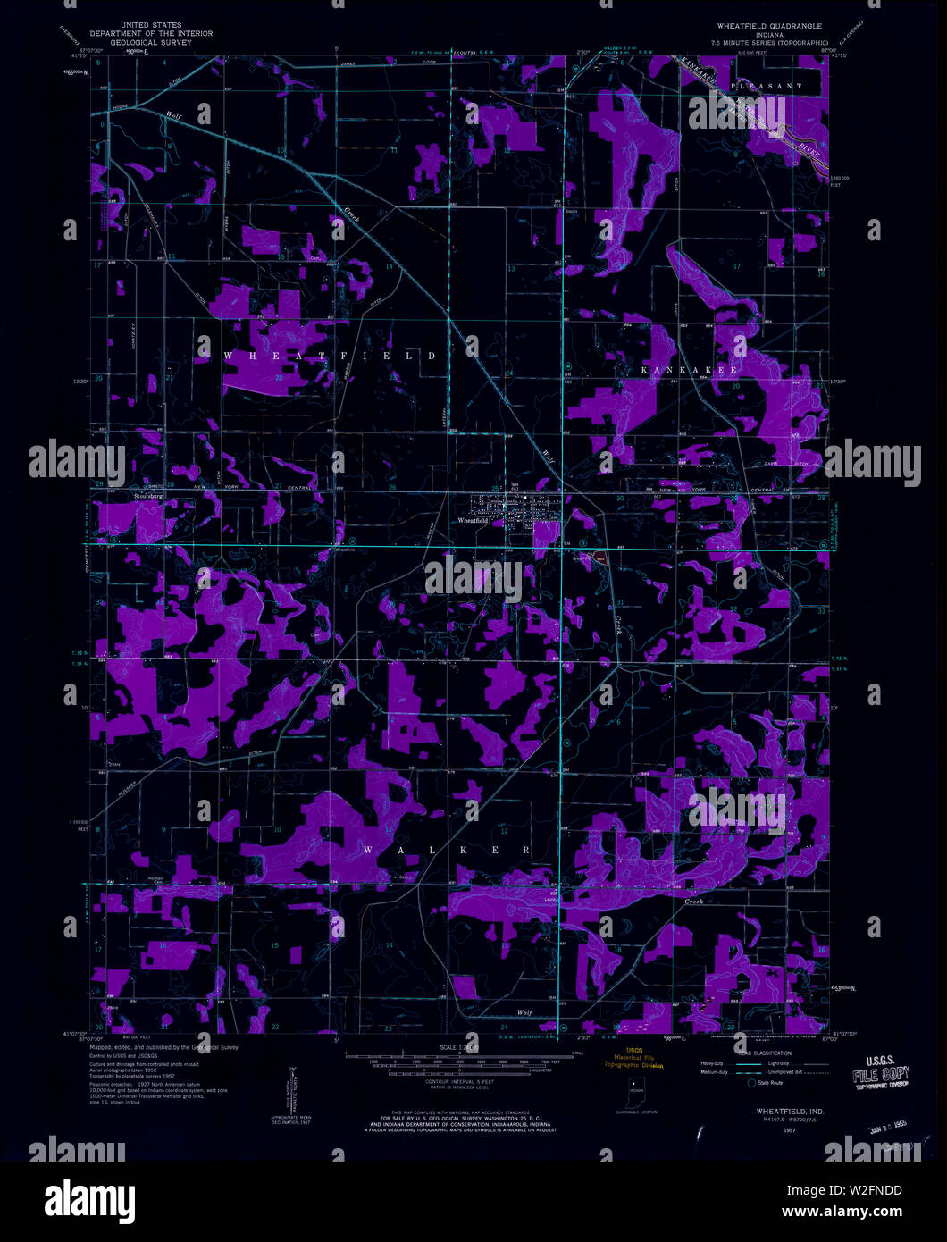 Map of wheatfield indiana hires stock photography and images Alamy