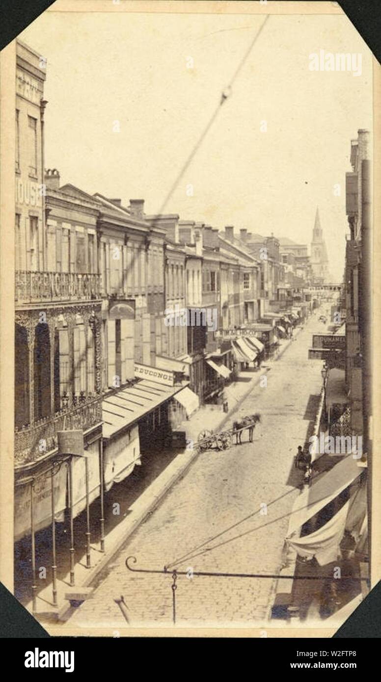 Chartres Street New Orleans 1864 Stock Photo Alamy