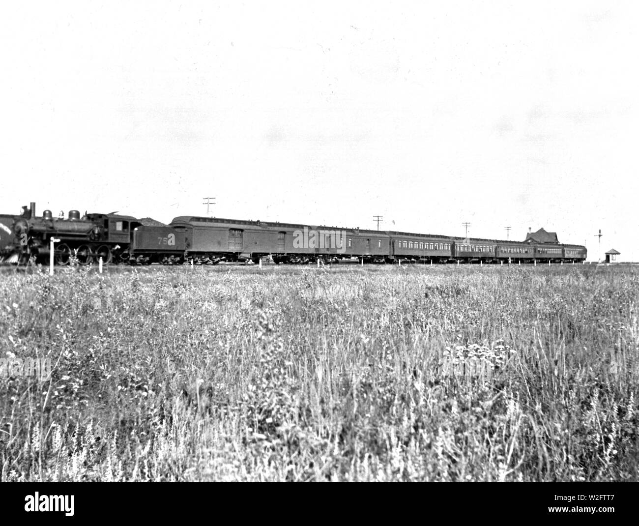 Canadian Northern Railway train at Warman Junction, Saskatchewan, taken