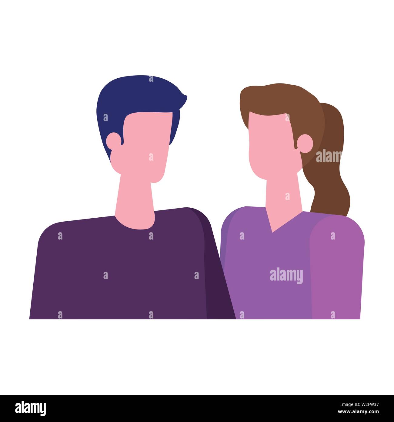 young lovers couple avatars characters Stock Vector Image & Art - Alamy
