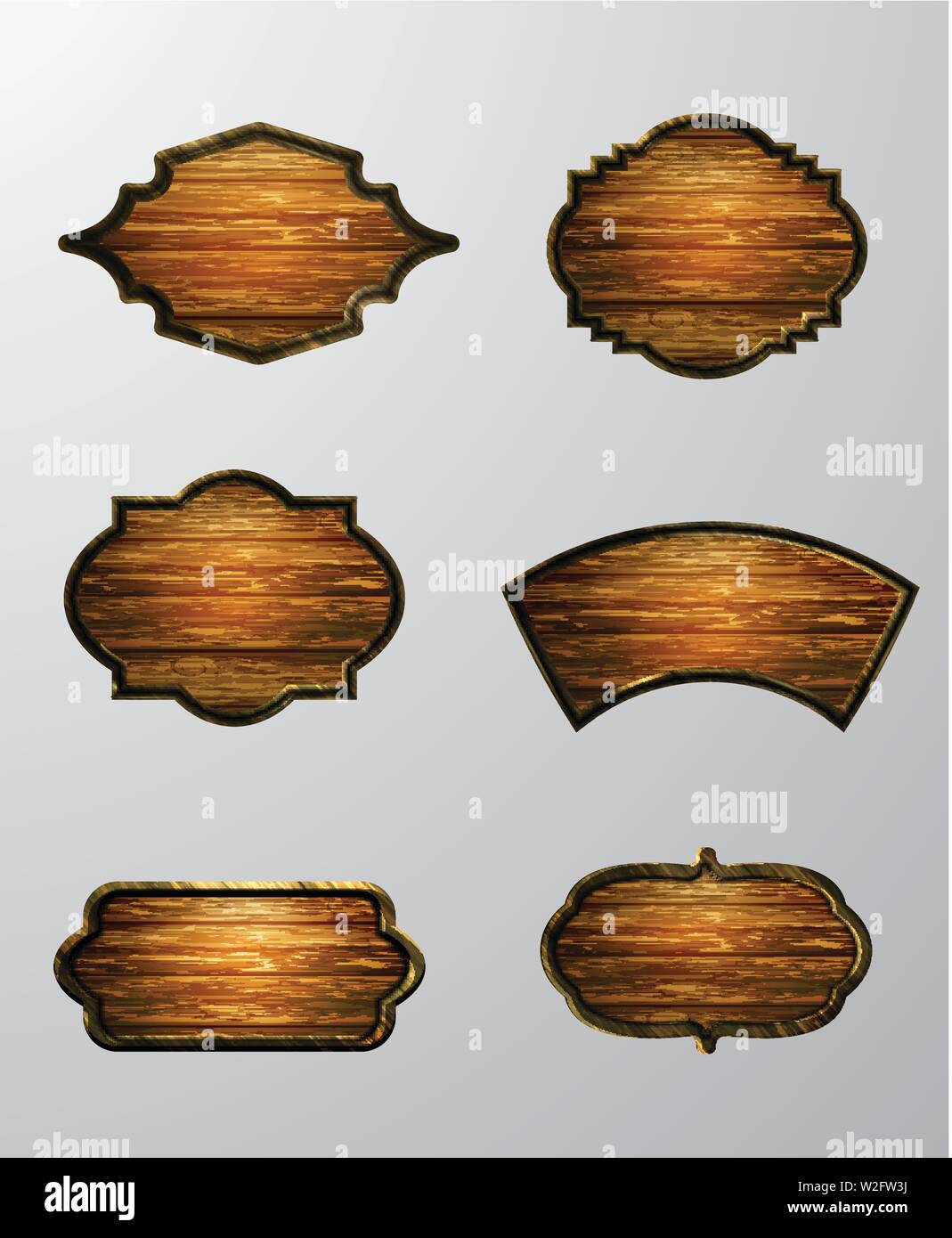 Vector realistic illustration of wooden signboard Stock Vector Image ...