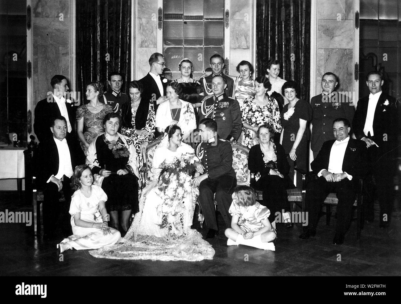 Eva Braun Collection (Album 2) - German wedding of a military man ca. 1930s Germany Stock Photo
