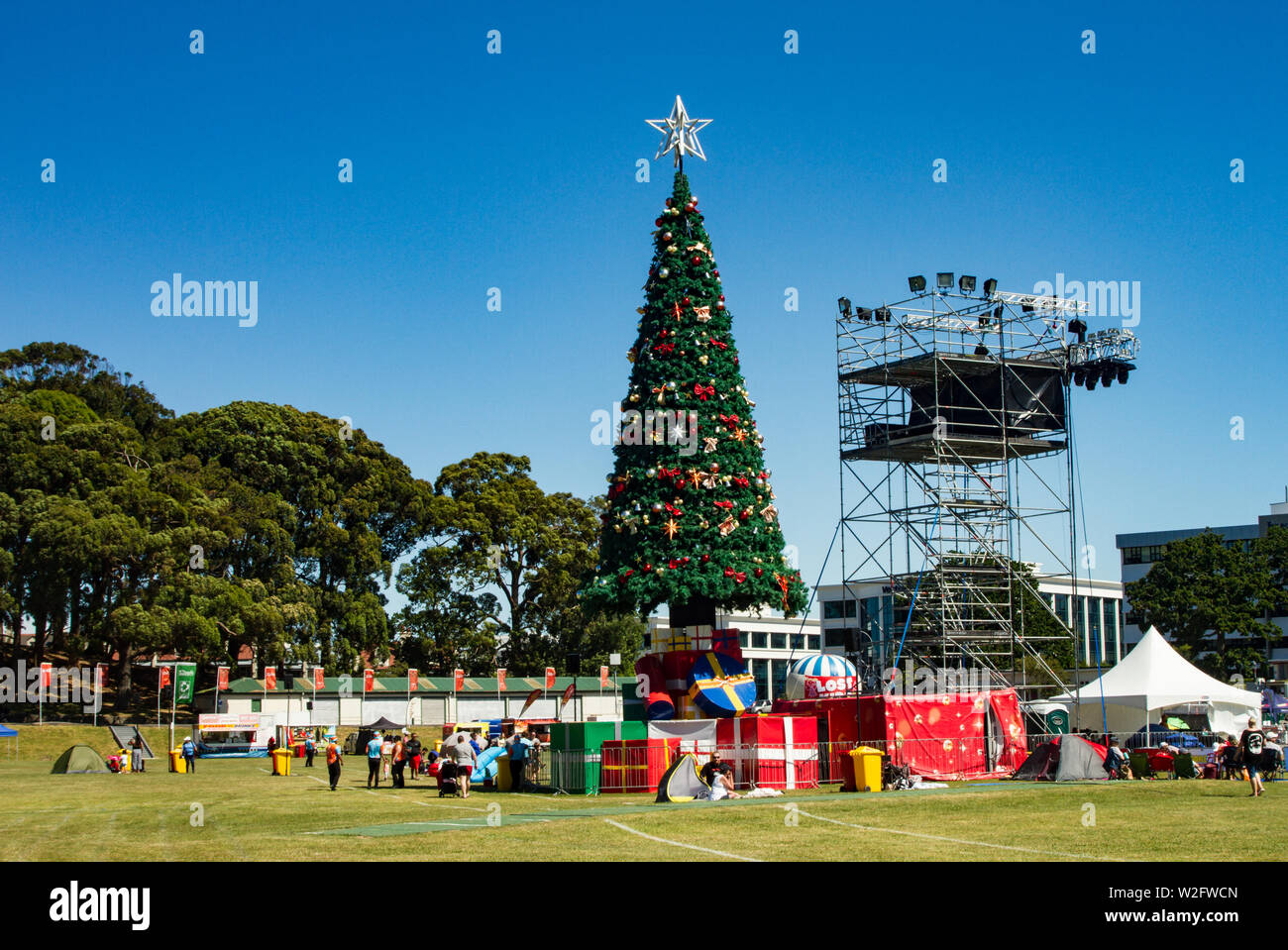 Christmas in the Park at the Auckland domain, New Zealand Stock Photo