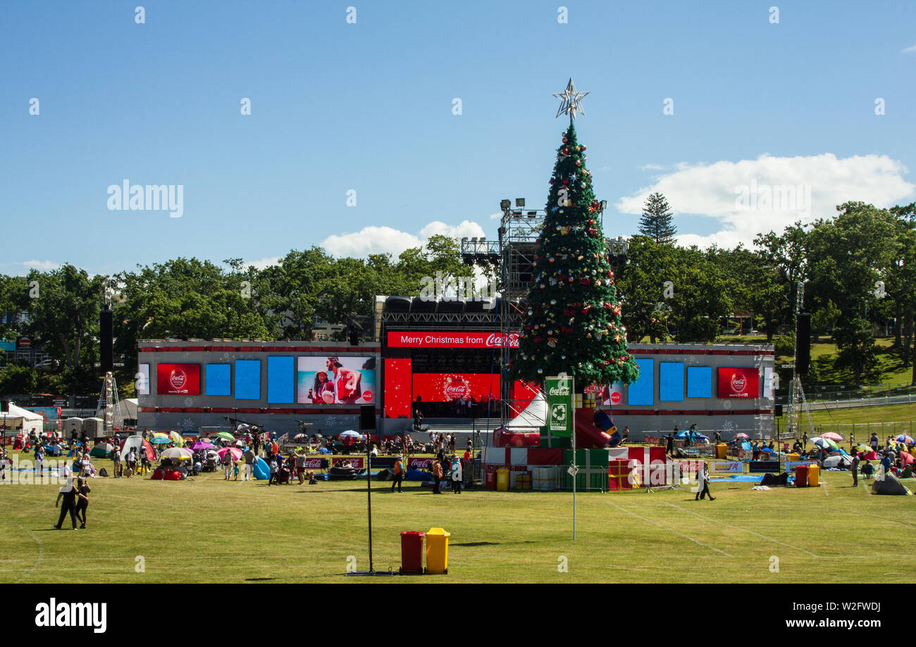 Christmas in the Park at the Auckland domain, New Zealand Stock Photo