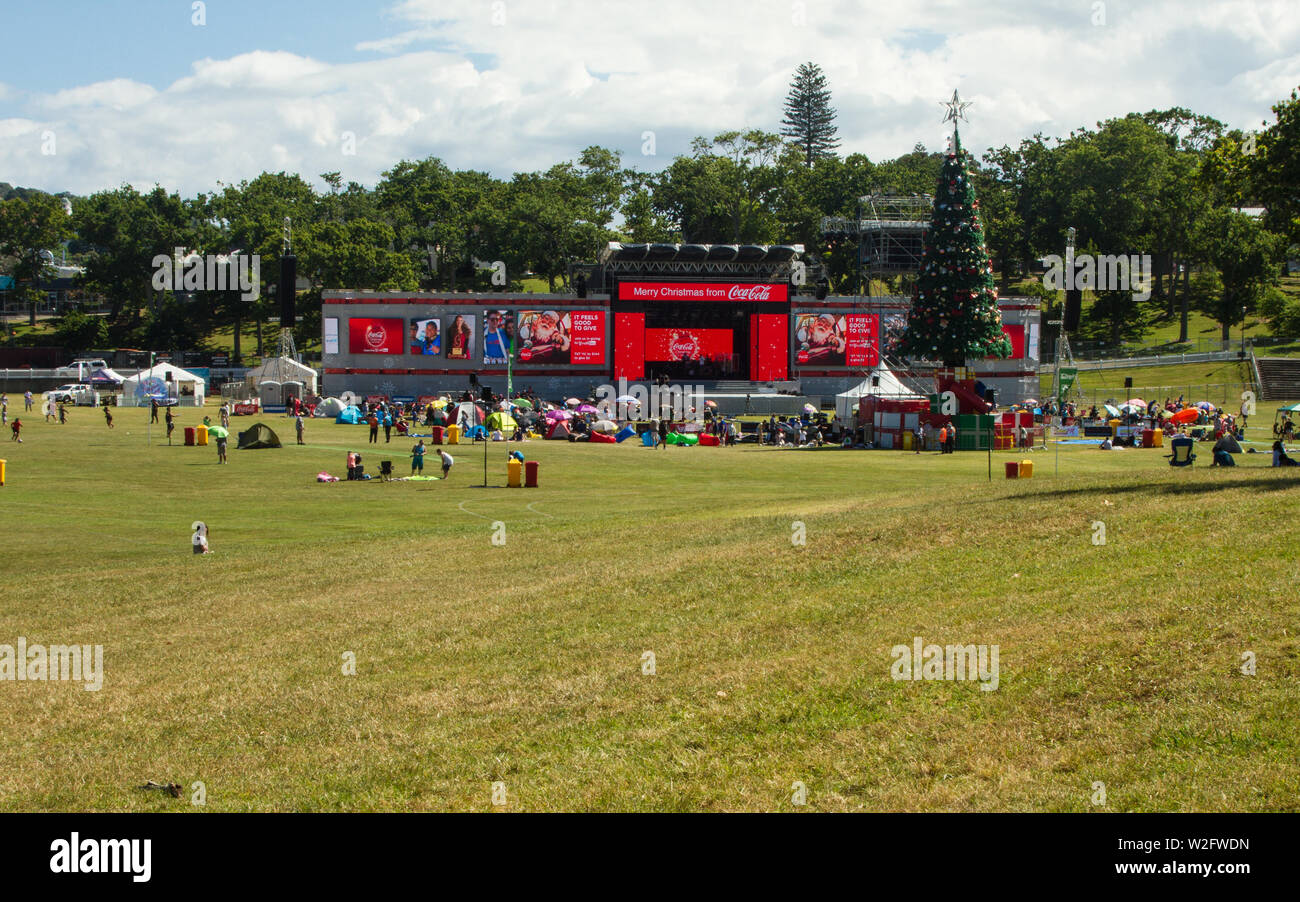 Christmas in the Park at the Auckland domain, New Zealand Stock Photo