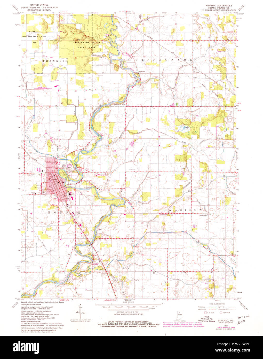 Map of winamac hires stock photography and images Alamy