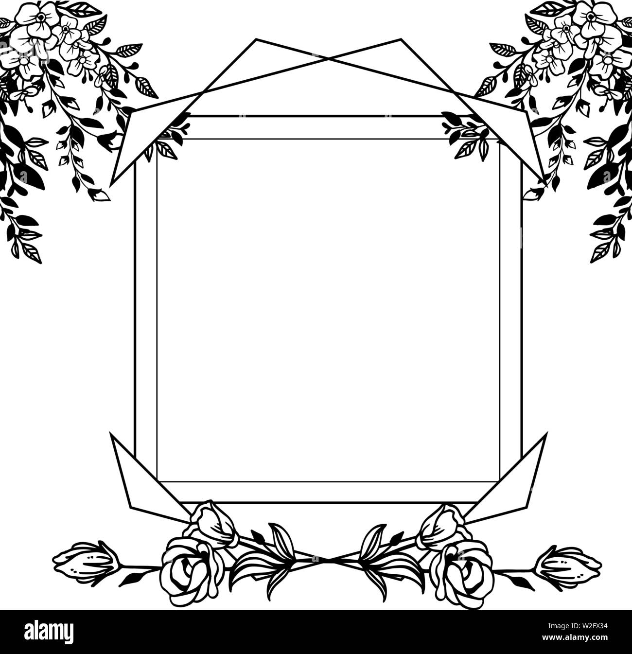 Vector illustration various beauty of wreath frame with design of card ...