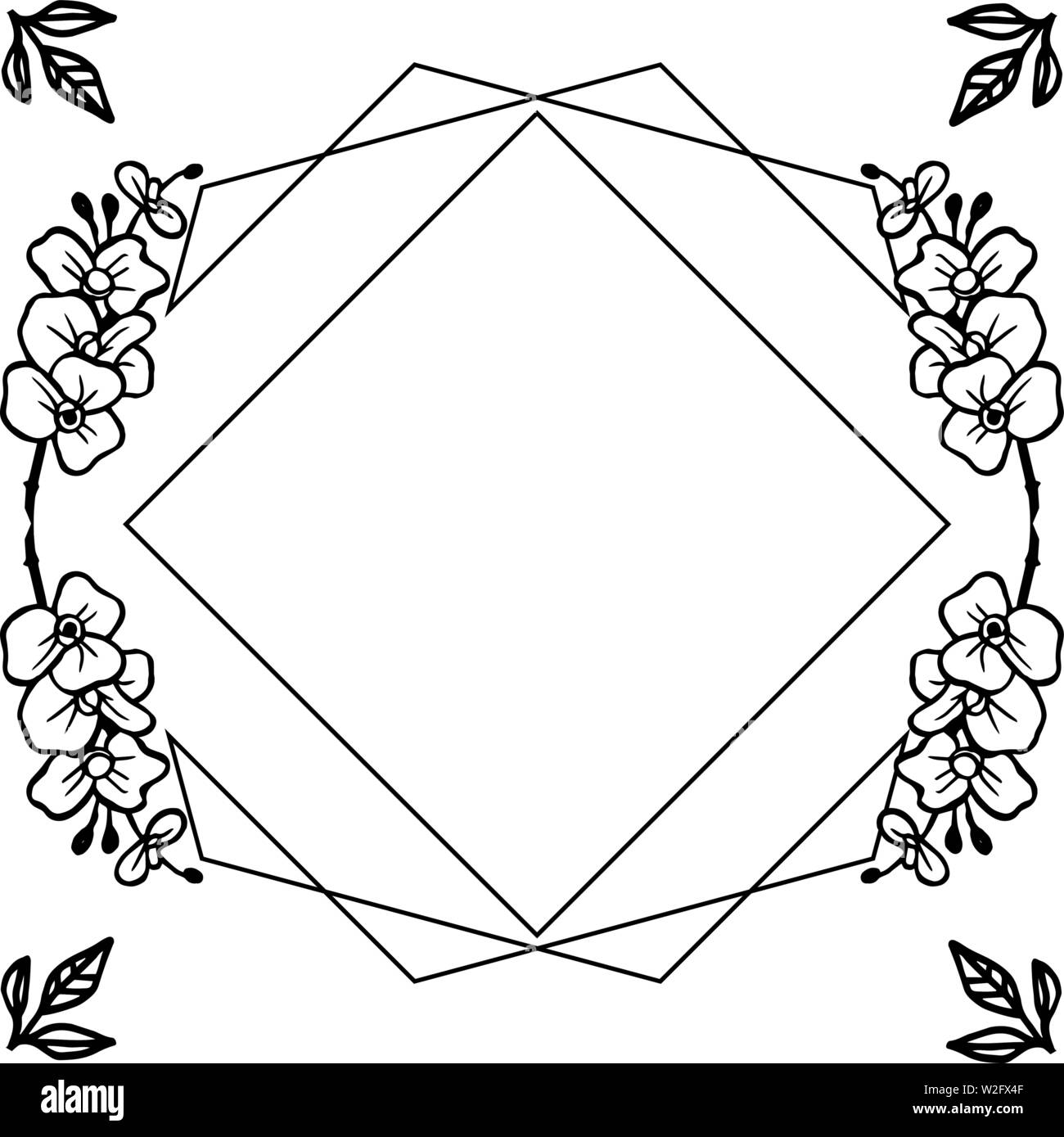 Vector illustration various beauty of wreath frame with design of card ...