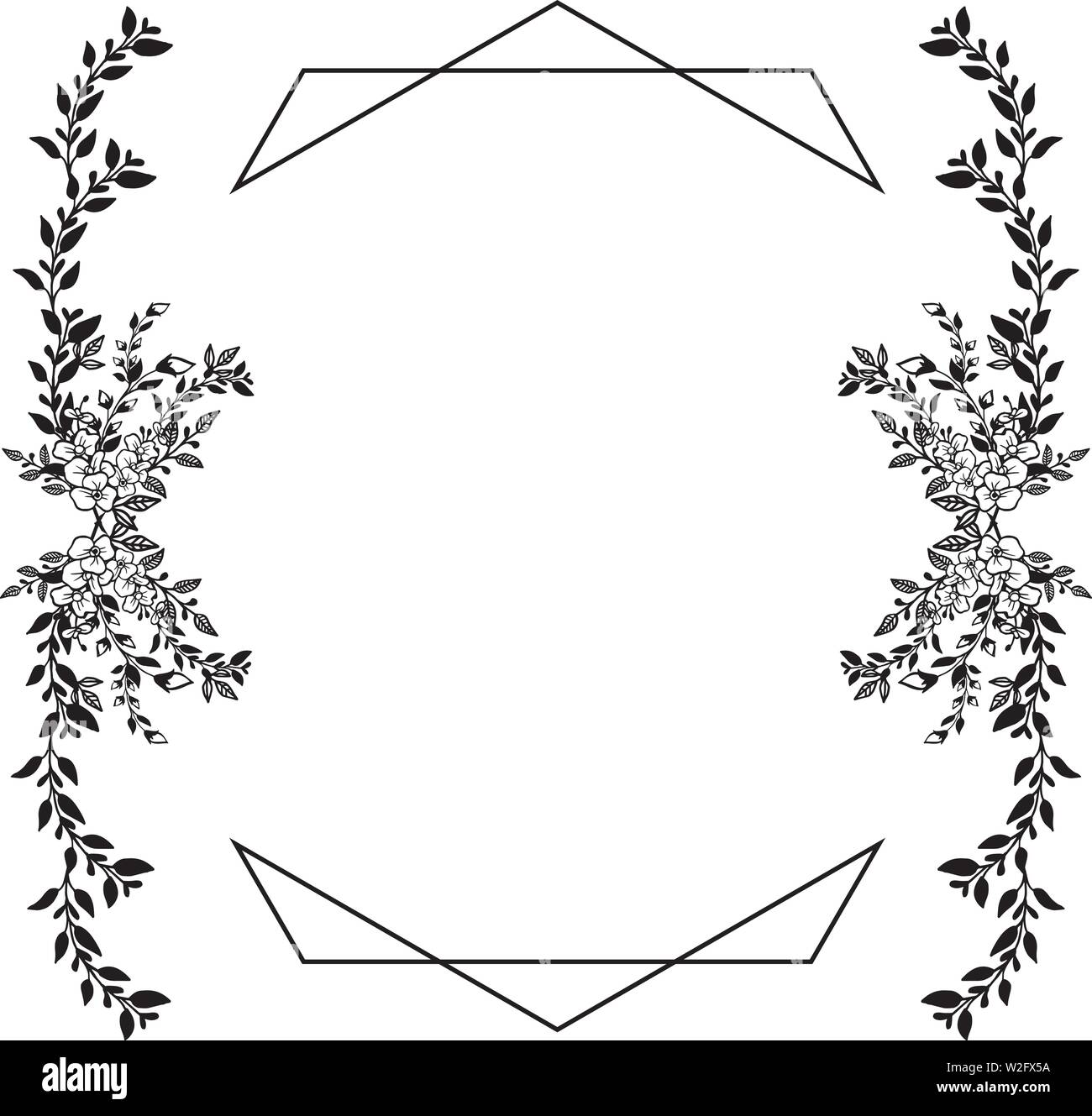 Vector illustration various beauty of wreath frame with design of card ...