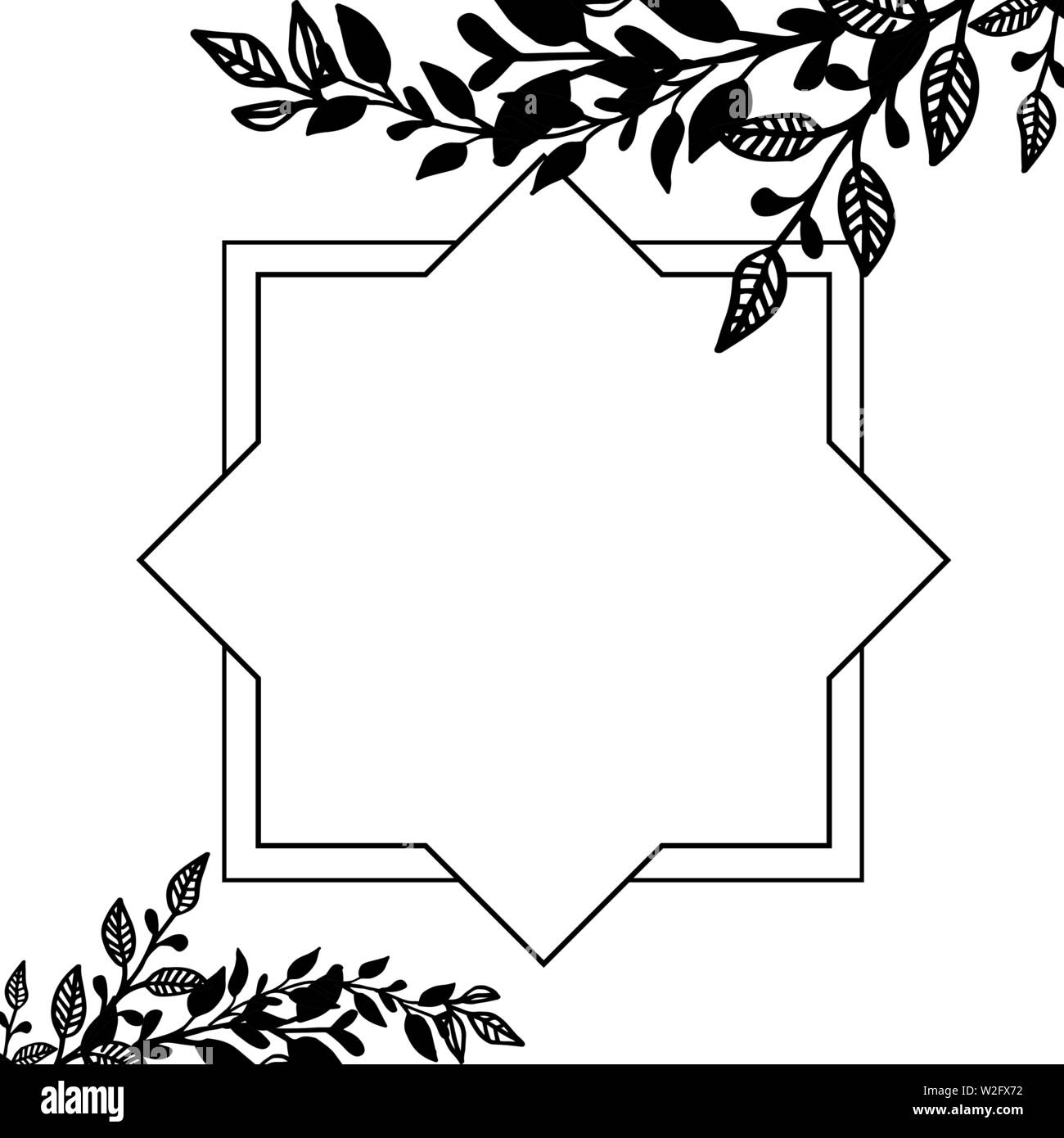 Vector illustration various beauty of wreath frame with design of card ...
