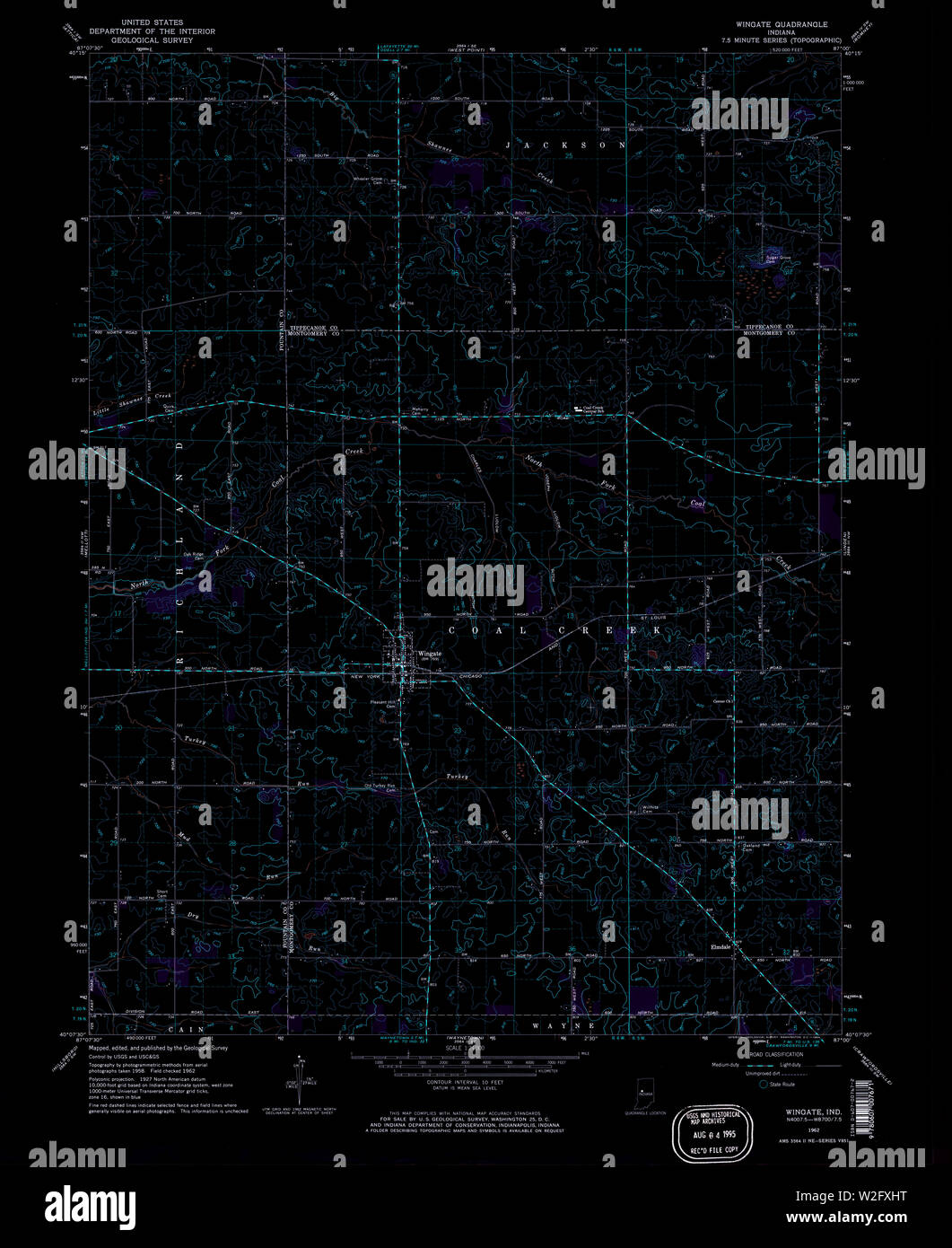 Wingate indiana map hires stock photography and images Alamy