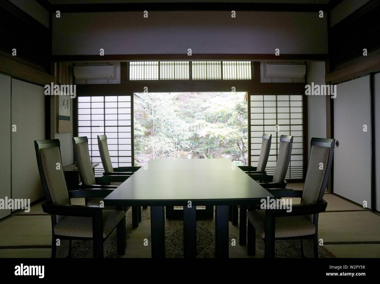 Japanese style meeting room, Hojo, Nanzenji Temple, Kyoto Japan Stock Photo