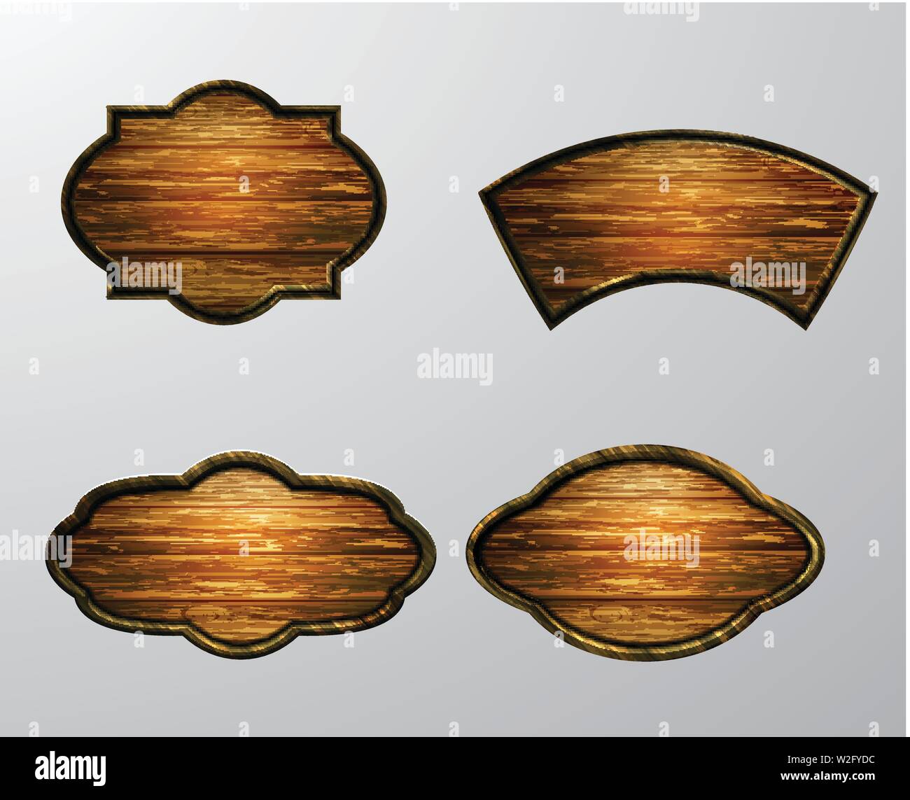Vector realistic illustration of wooden signboard Stock Vector Image ...