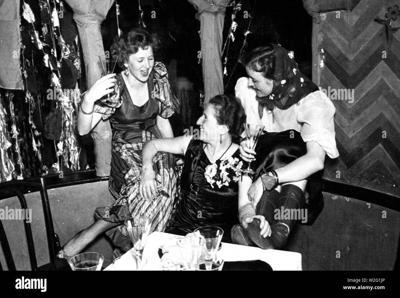 Eva Braun Collection (album 4) - People partying at a night club in Germany ca. 1938 Stock Photo