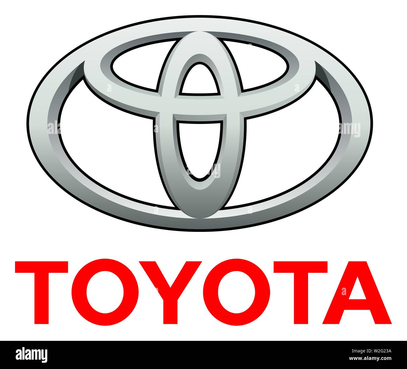 Logo, Toyota, Automobile manufacturer, Germany Stock Photo