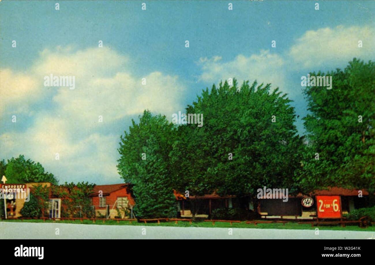 Cherokee Motel, Grace and Howard King owners Stock Photo Alamy