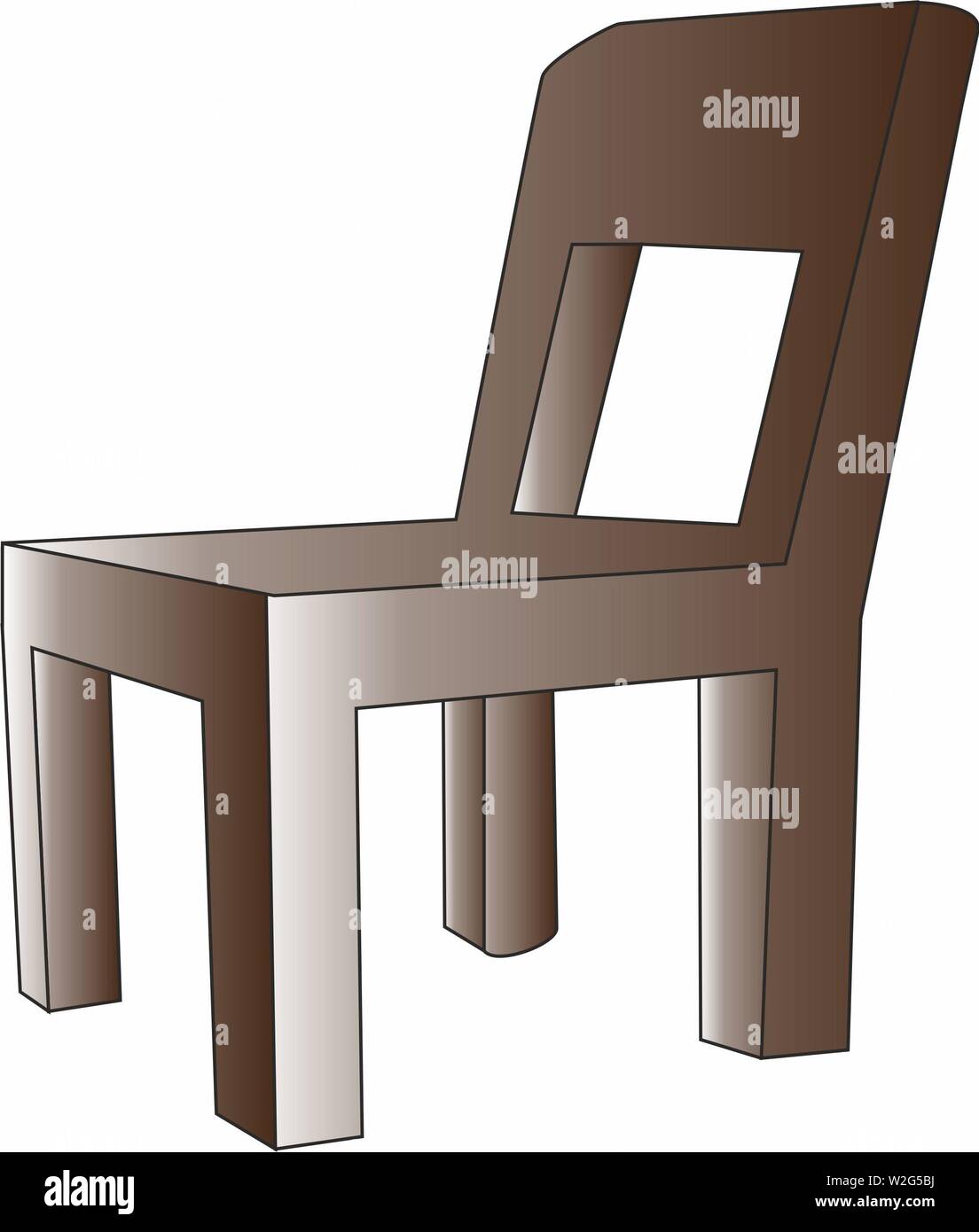 https www alamy com silla ilustrado de color cafe un diseo tipo madera para la sala un mueble indispensable para un habitacin de diferentes tamaos o para decorar un image259740310 html