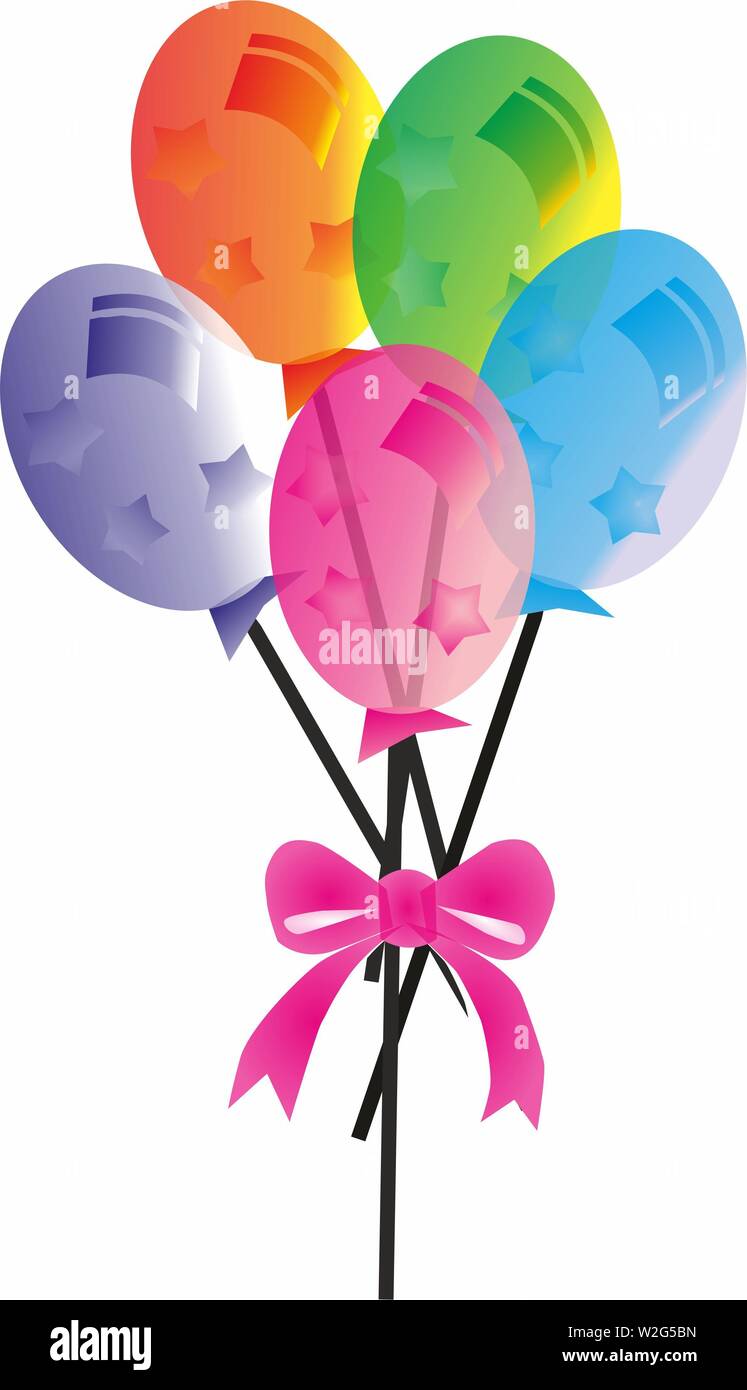 globo de colores  usado como juguete para los niños. También sirven de decoración en cumpleaños y otras celebraciones. Stock Photo