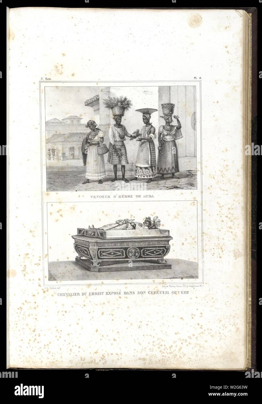 Chevalier du Christ exposè dans son cercueil ouvert (2), da Coleção Brasiliana Iconográfica. Stock Photo
