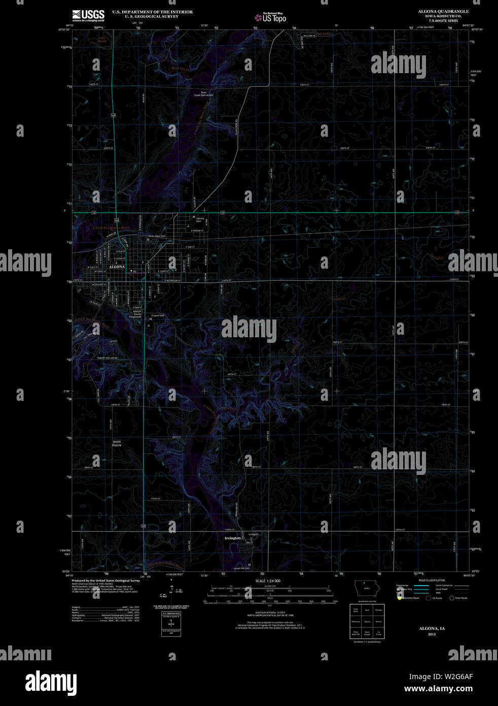 Map of algona hires stock photography and images Alamy