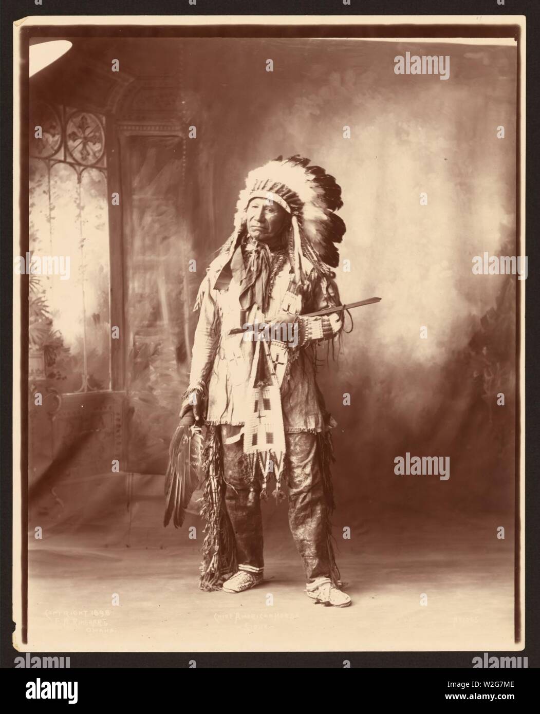 Chief Blue Horse PHOTO Oglala Lakota Native American Indian Portrait 1900 