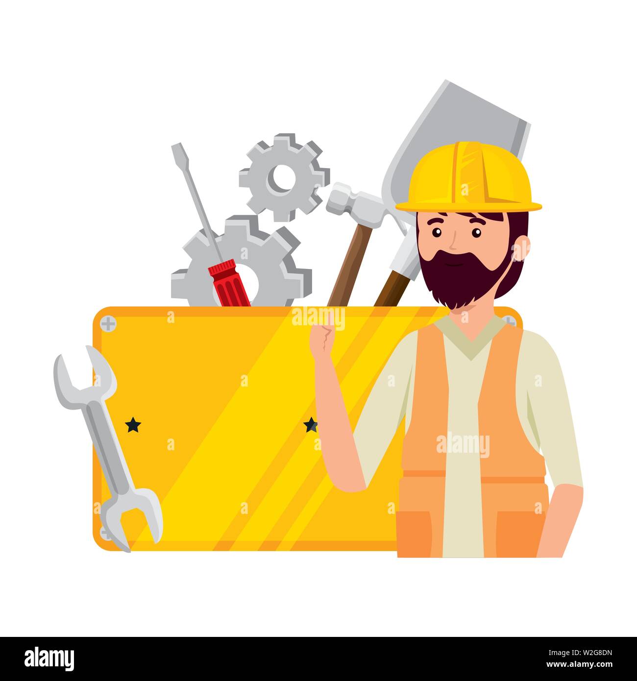 professional mechanic worker with set tools Stock Vector Image & Art ...