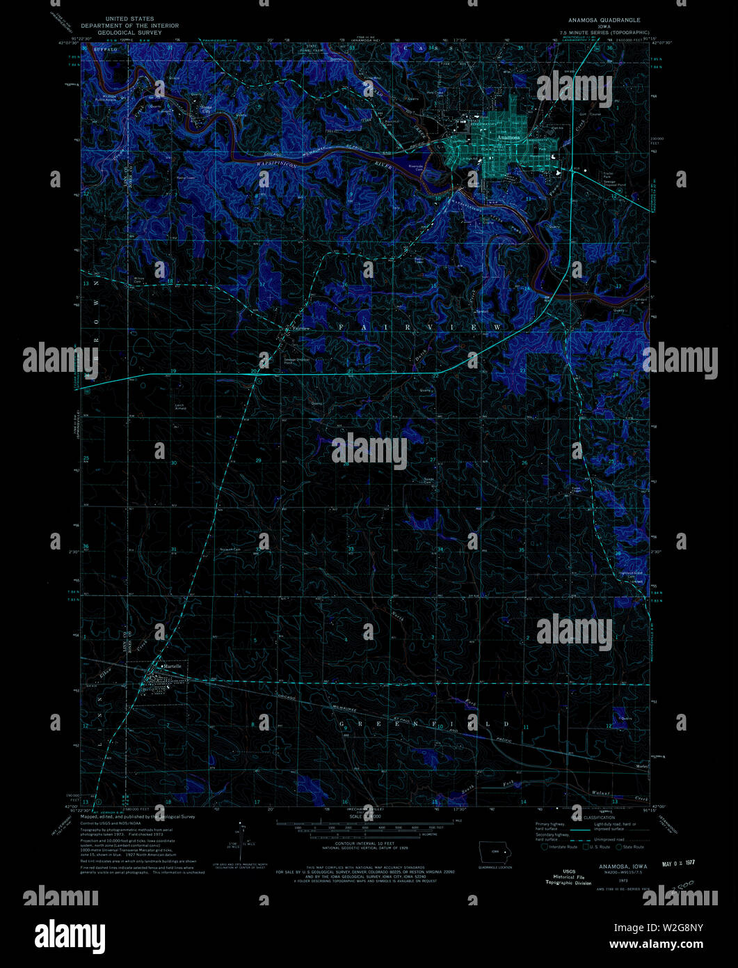 Map of anamosa hires stock photography and images Alamy
