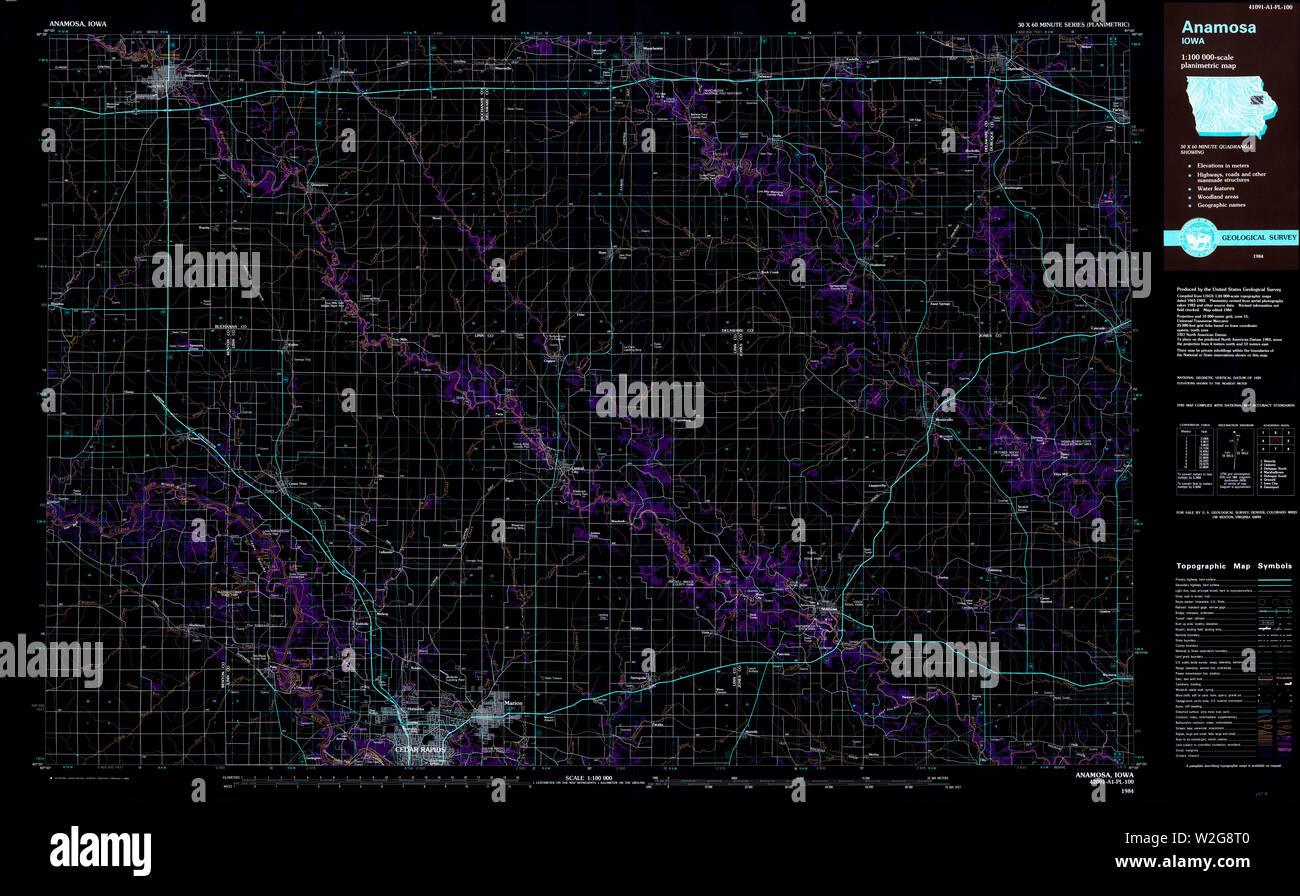Map of anamosa hires stock photography and images Alamy