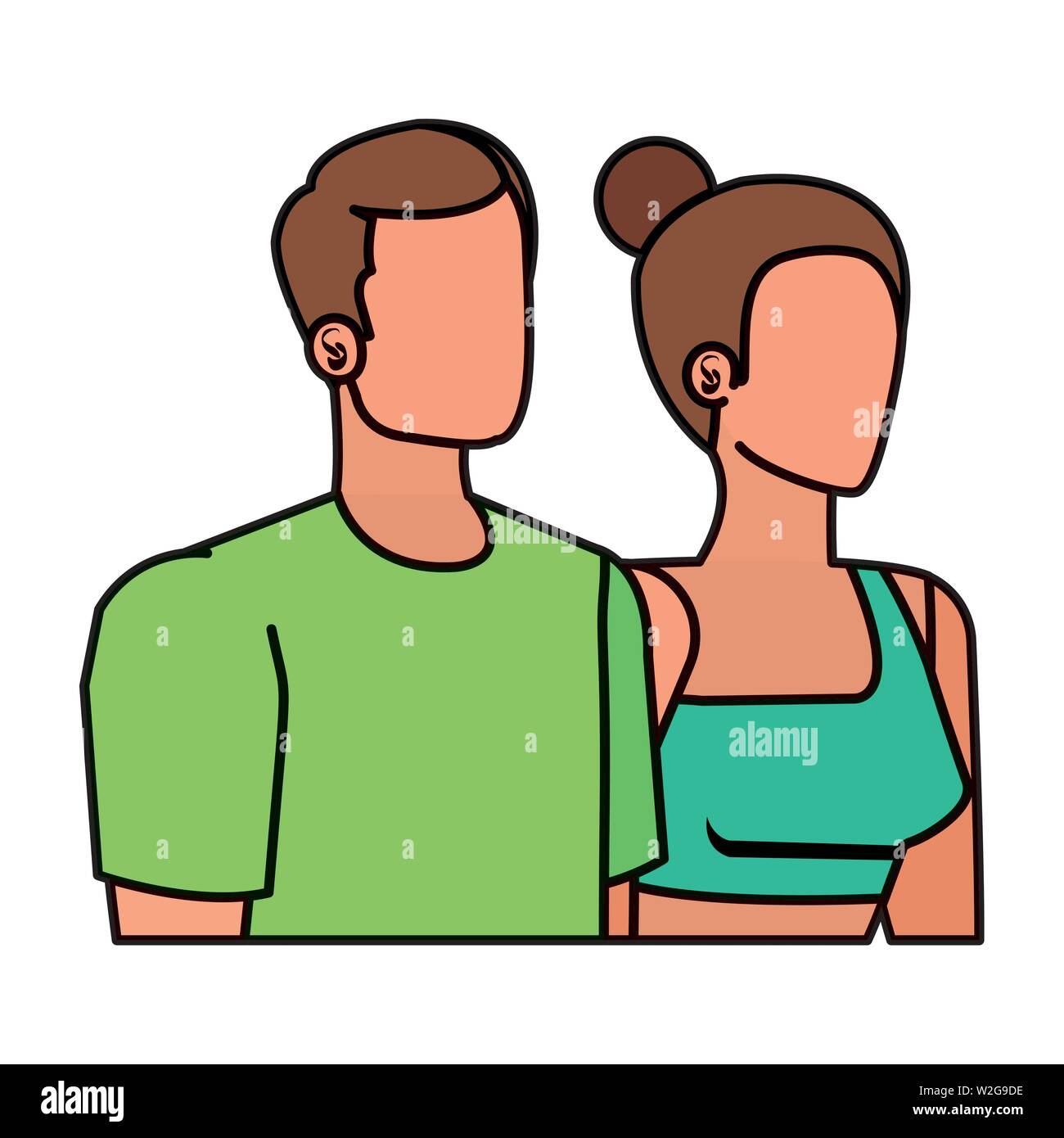 young lovers couple avatars characters Stock Vector Image & Art - Alamy