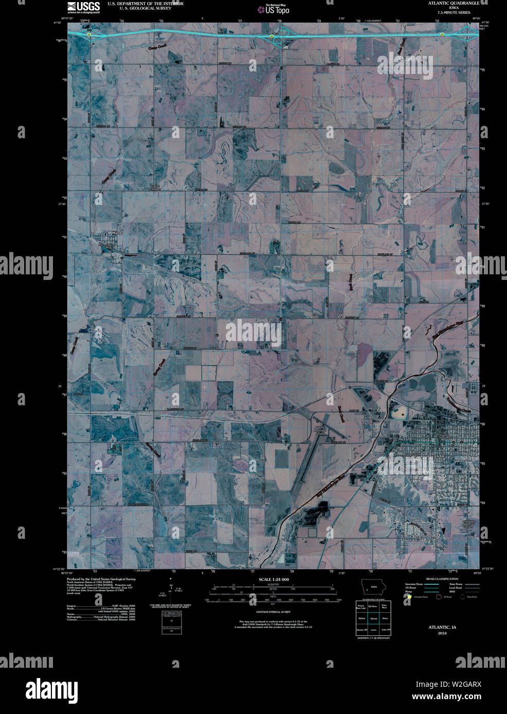 Atlantic iowa map hires stock photography and images Alamy