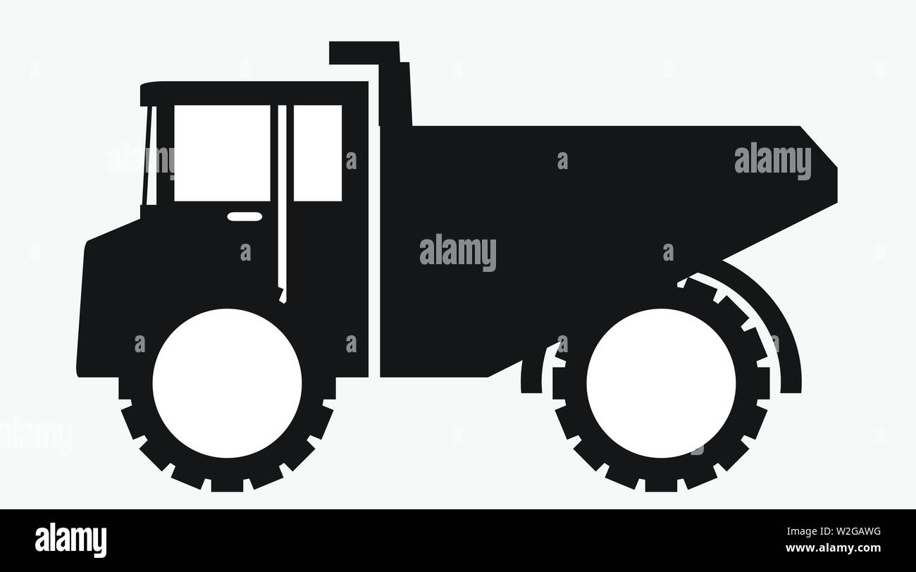 Black and white dump truck vector icon Stock Vector Image & Art - Alamy