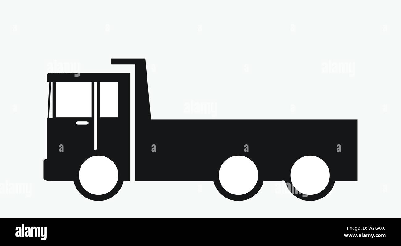 Black and white dump truck vector icon Stock Vector Image & Art - Alamy