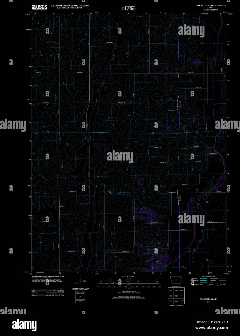 Atlantic iowa map hires stock photography and images Alamy