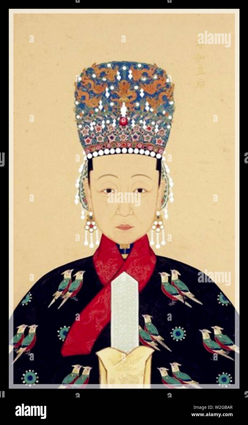 China's Ming Dynasty Empress XiaoHe. Stock Photo