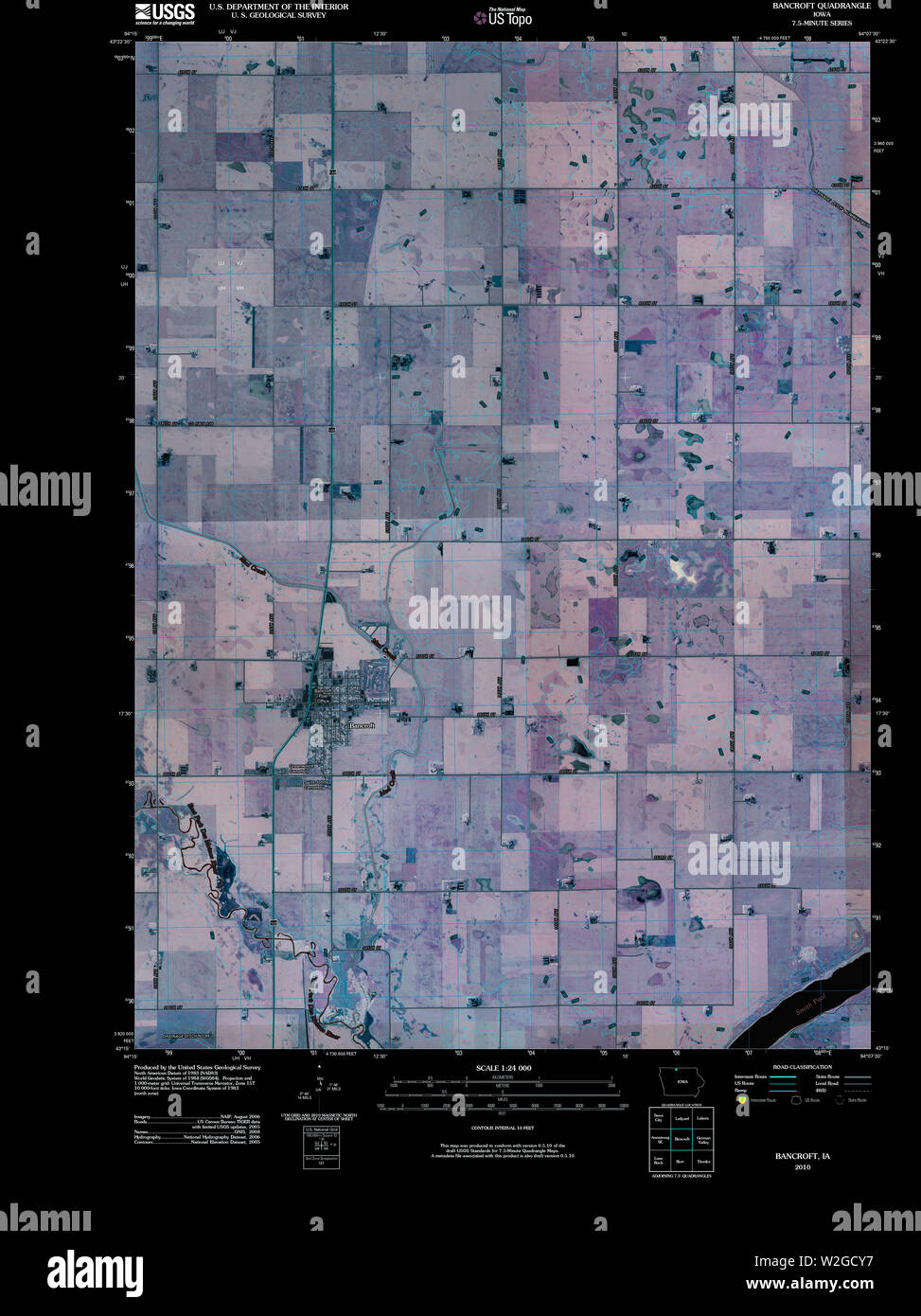 Bancroft iowa map hires stock photography and images Alamy