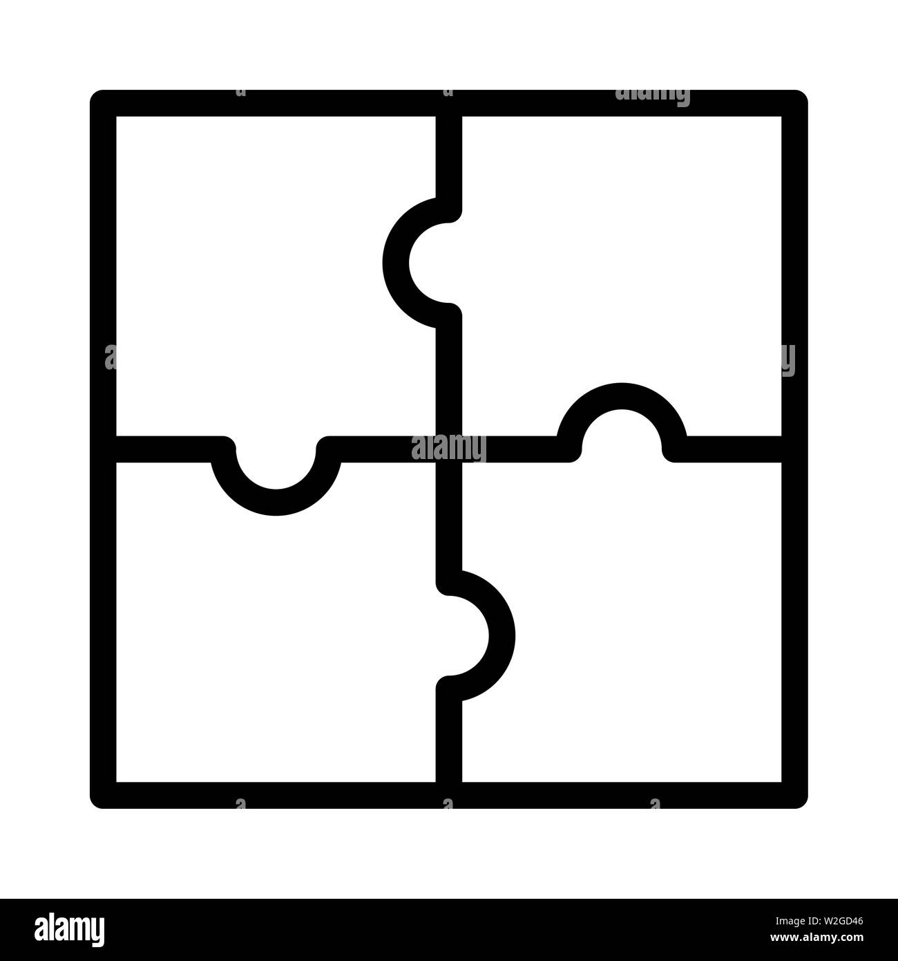 jigsaw puzzle icon. flat illustration of jigsaw puzzle icon for web,  pattern, design, etc Stock Photo - Alamy