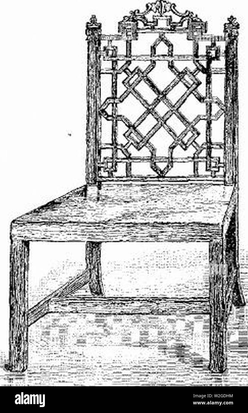 Chippendale Chair in the Chinese Style 2. Stock Photo