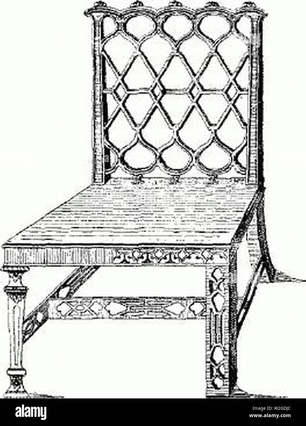 Chippendale Chair in the Chinese Style 1. Stock Photo