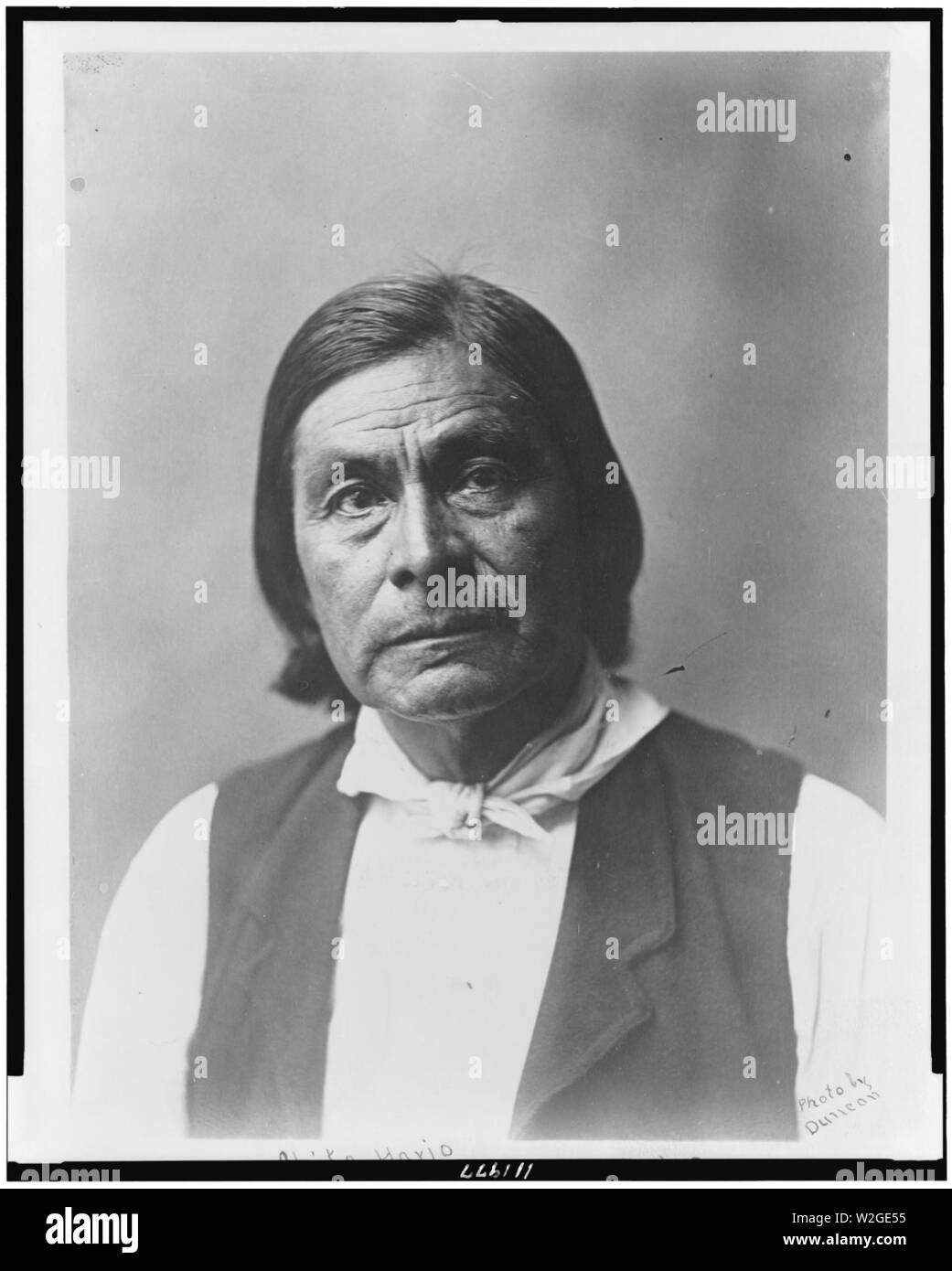 Chitto Harjo or Crazy Snake, head-and-shoulders portrait, facing front) - photo by Duncan Stock Photo