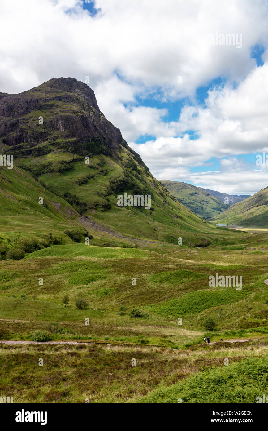 Valley Glen Coe, Highlands, Scotland, Great Britain Stock Photo