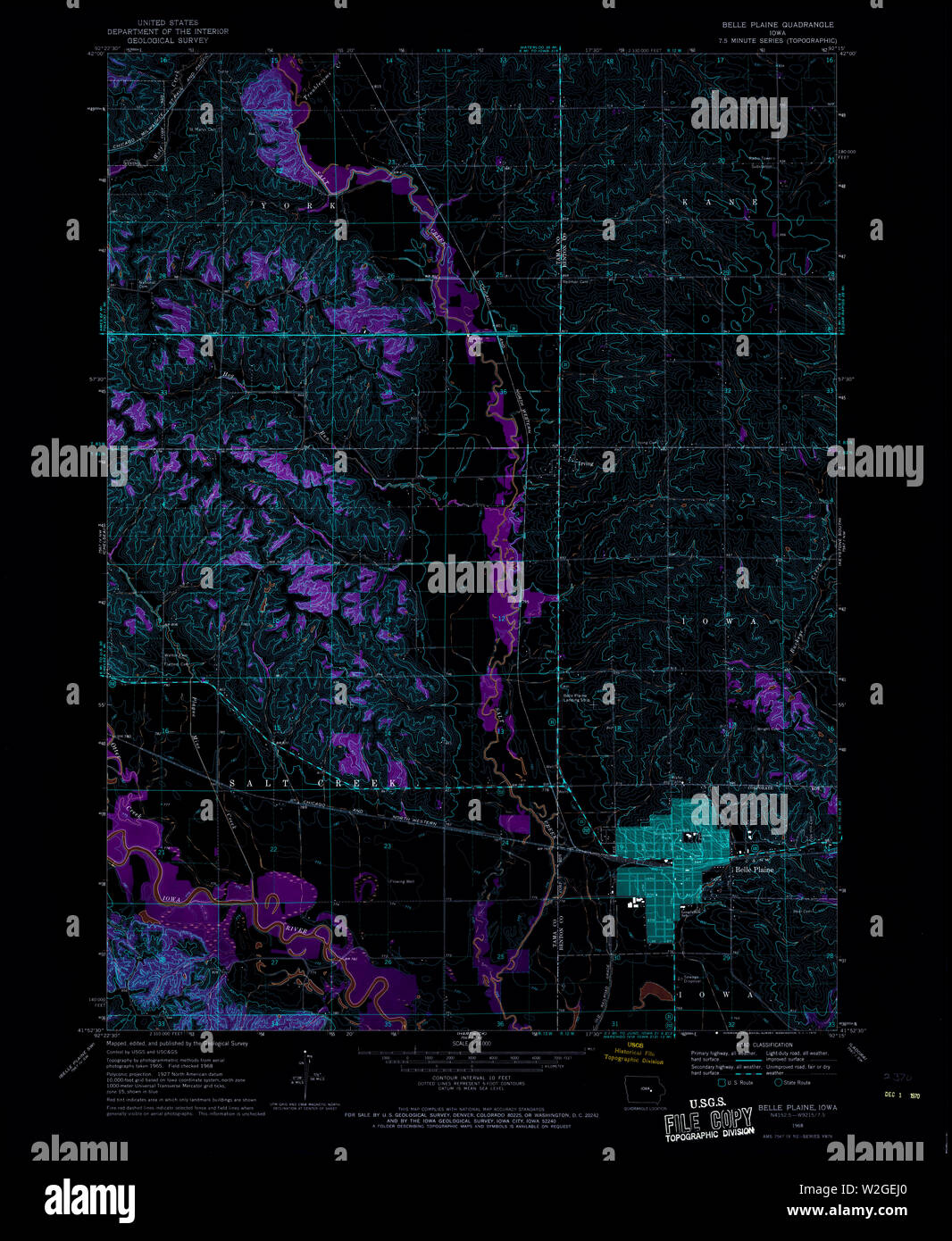 Map of belle plaine hires stock photography and images Alamy