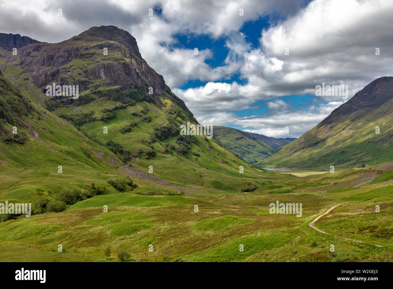 Valley Glen Coe, Highlands, Scotland, Great Britain Stock Photo